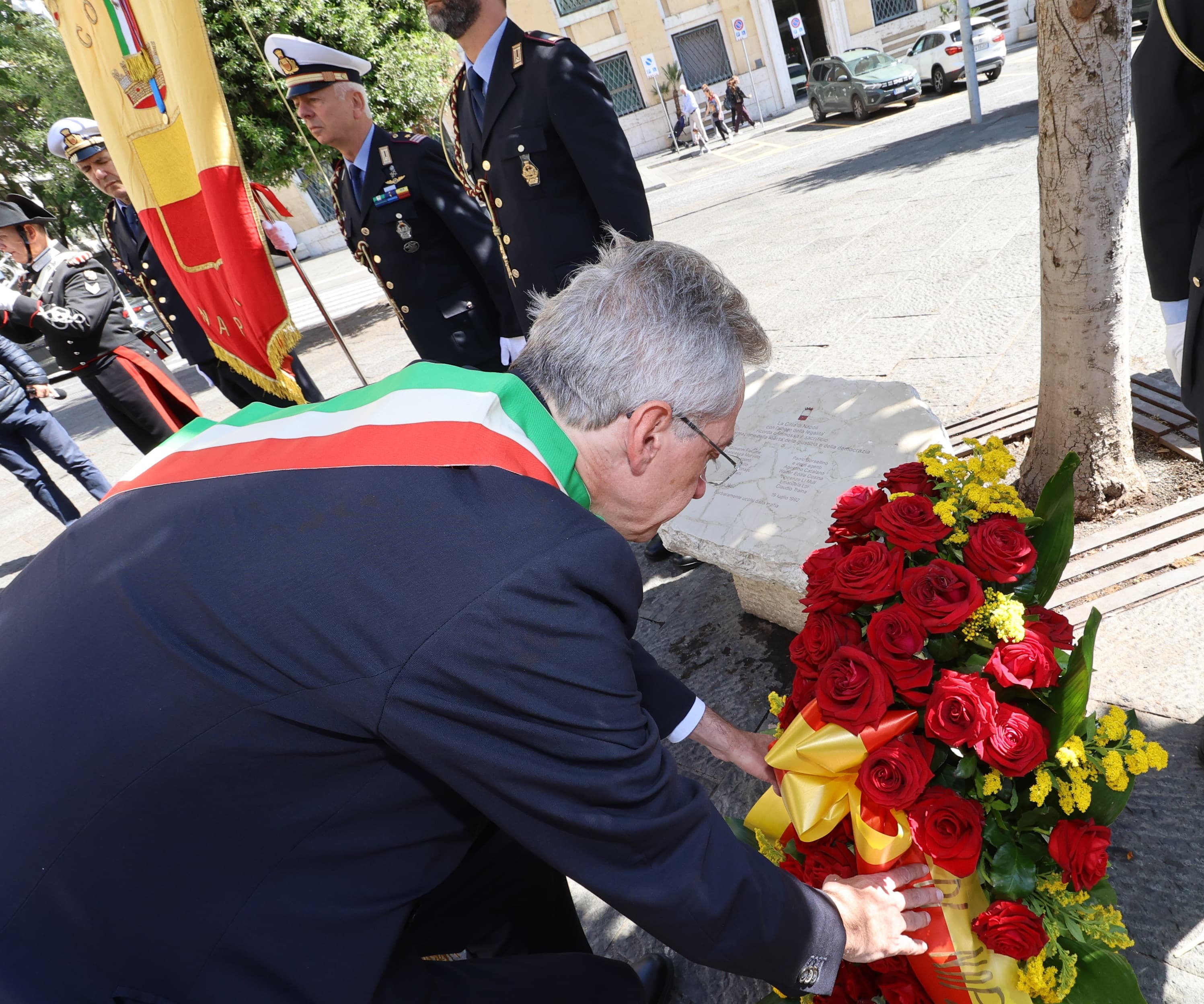 Cerimonia in piazza Municipio a 33 anni dalla strage di Capaci