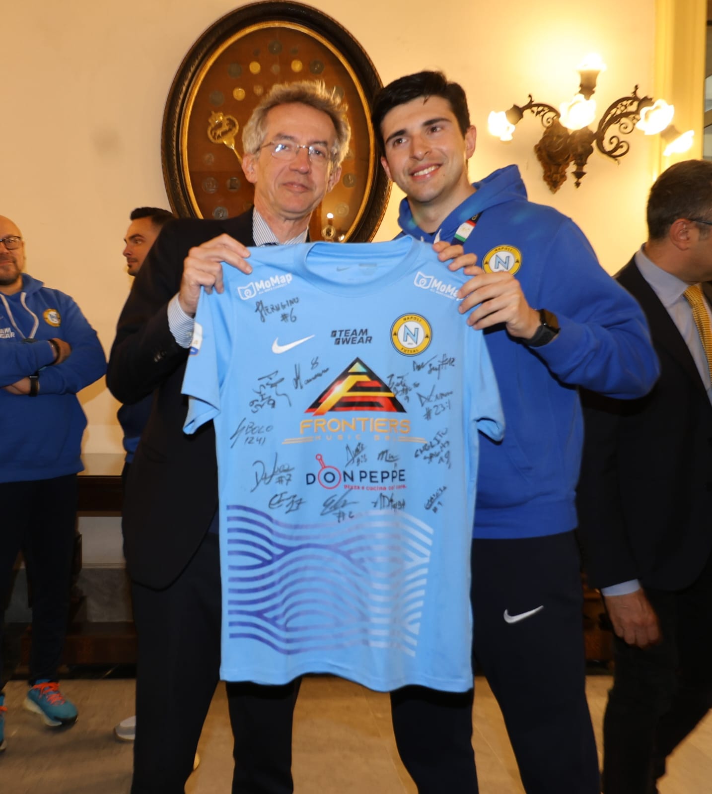 In sala Giunta la Napoli Futsal vincitrice della Coppa Italia