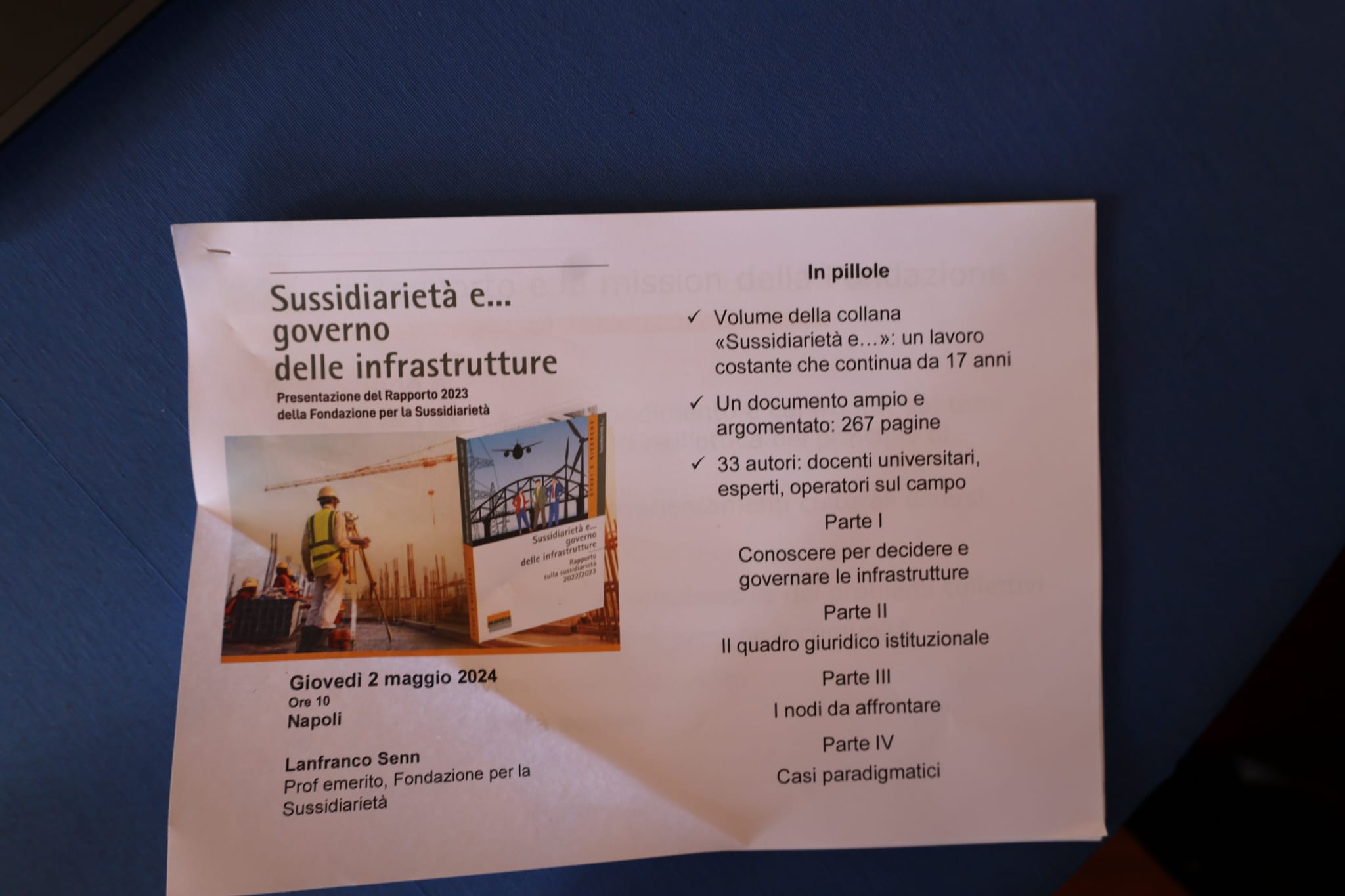 Presentato il Rapporto “Sussidiarietà e... governo delle infrastrutture”