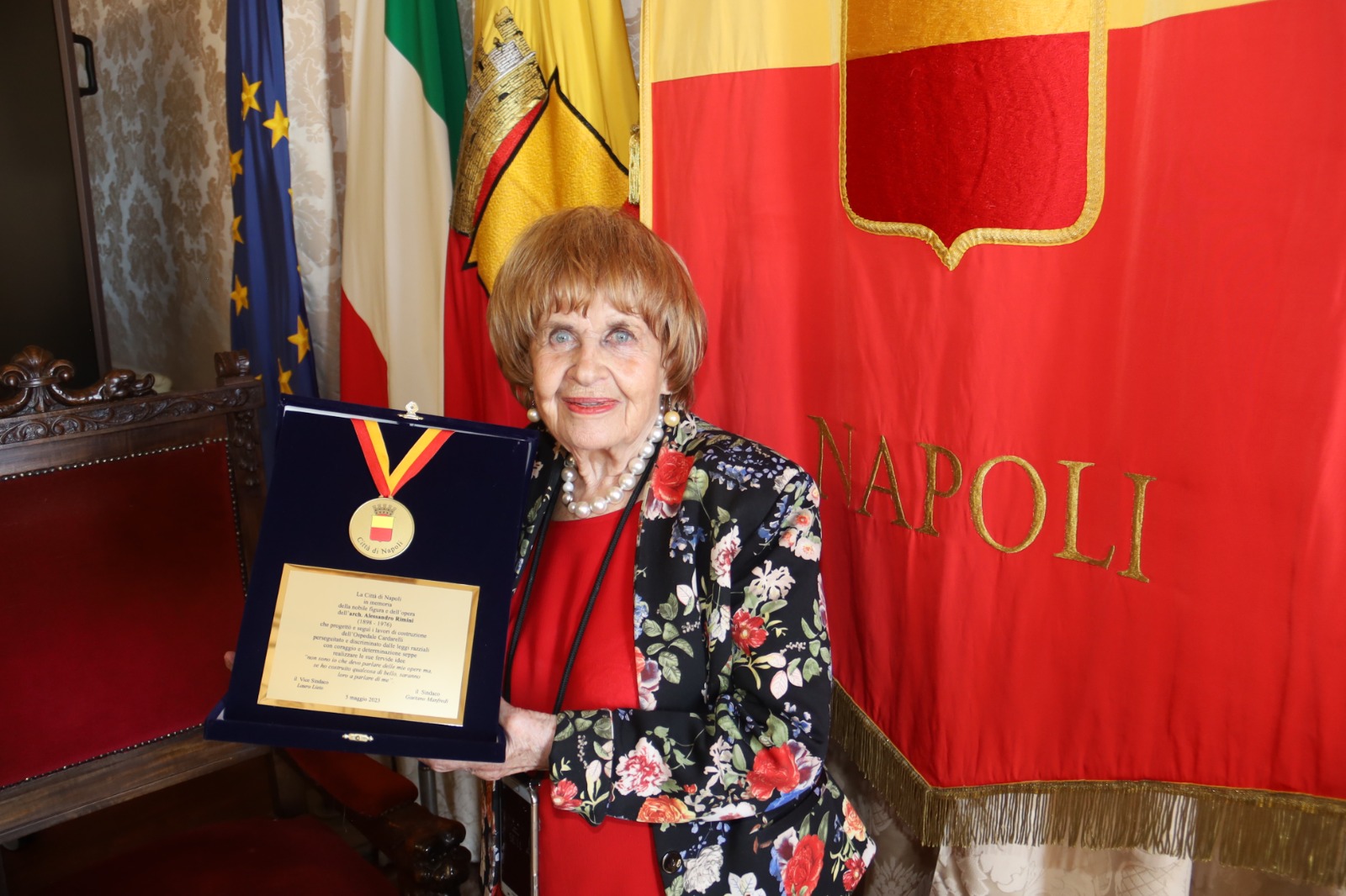 Conferimento medaglia ad Alessandro Rimini