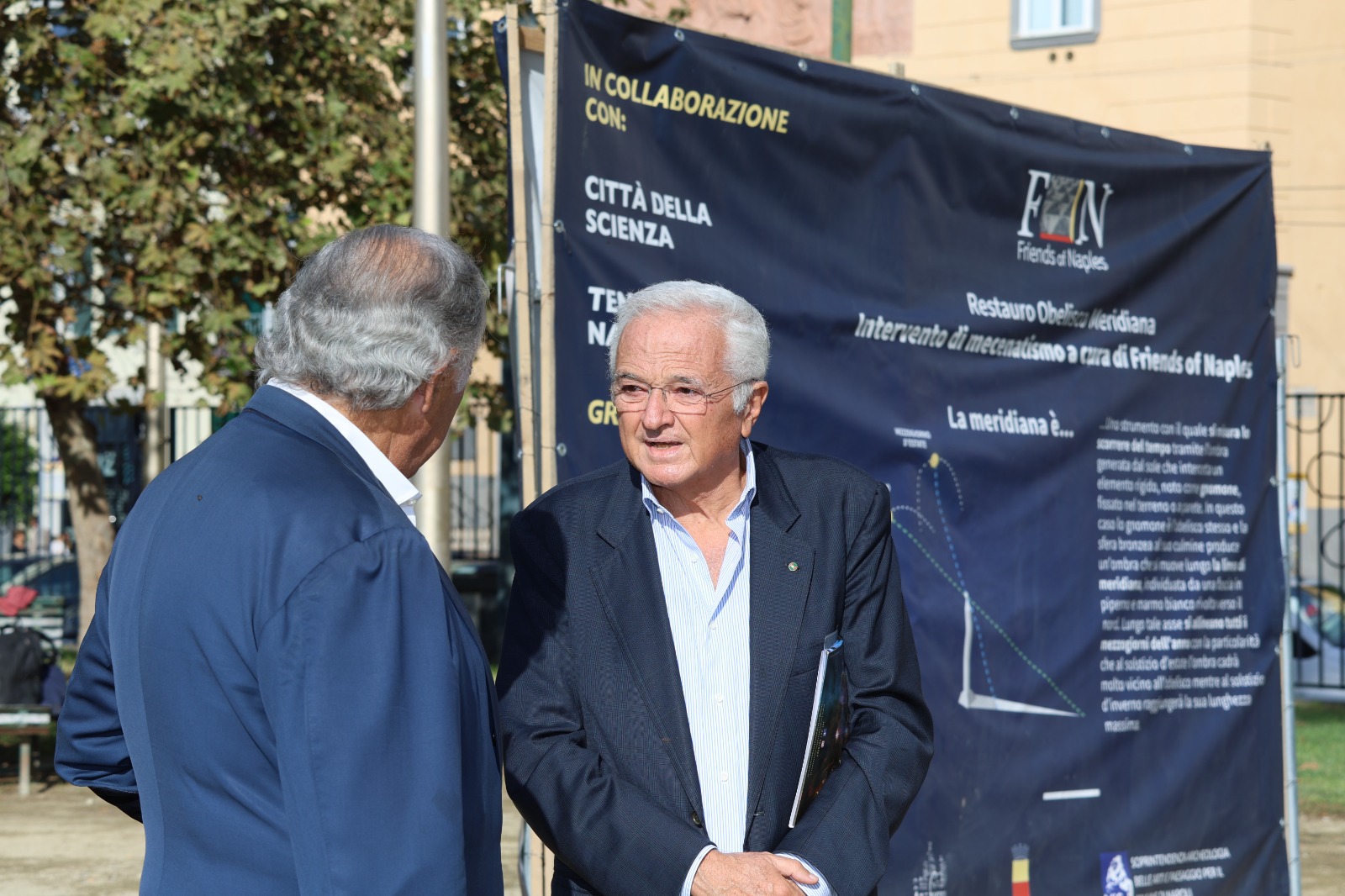 Ripristinato l’Obelisco della Meridiana della Villa Comunale