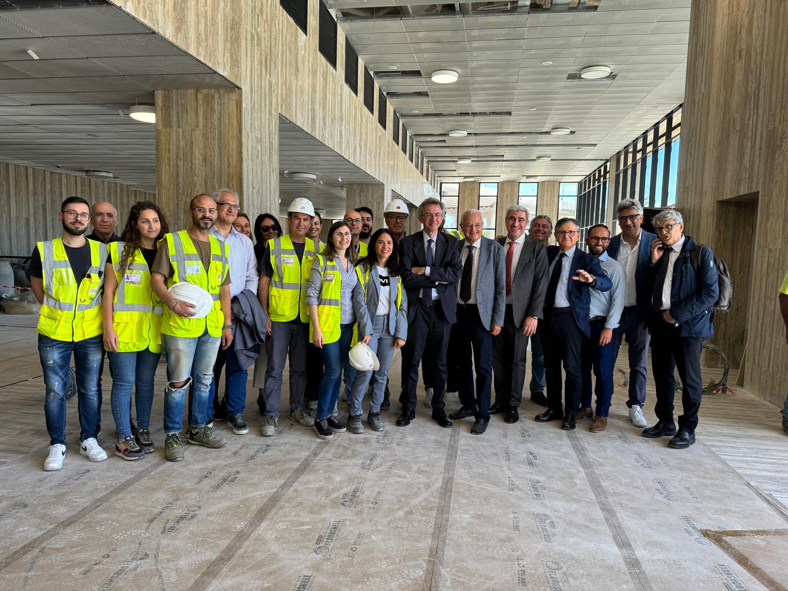La visita al cantiere della stazione Tribunale