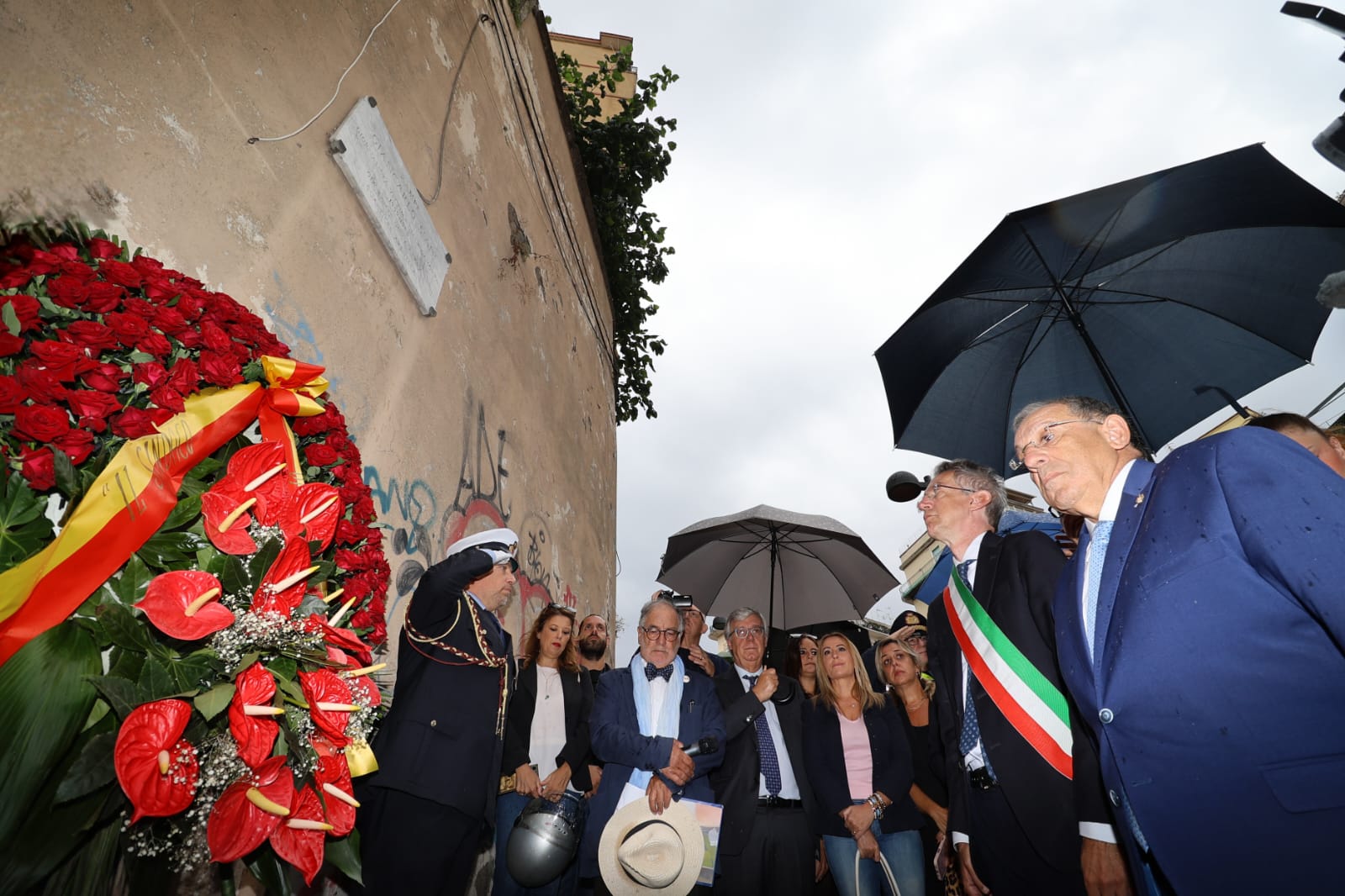 Il Sindaco di Napoli alla cerimonia di commemorazione per Giancarlo Siani